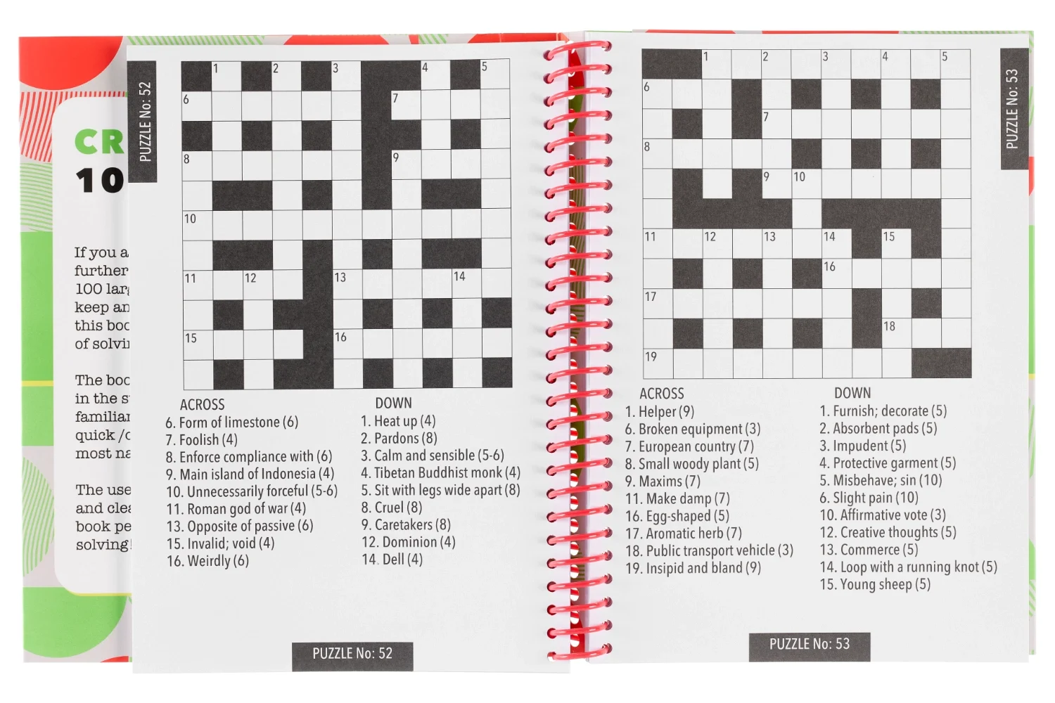 Large Print Puzzle Book - Crosswords 100 Puzzles & Solutions - Image 2
