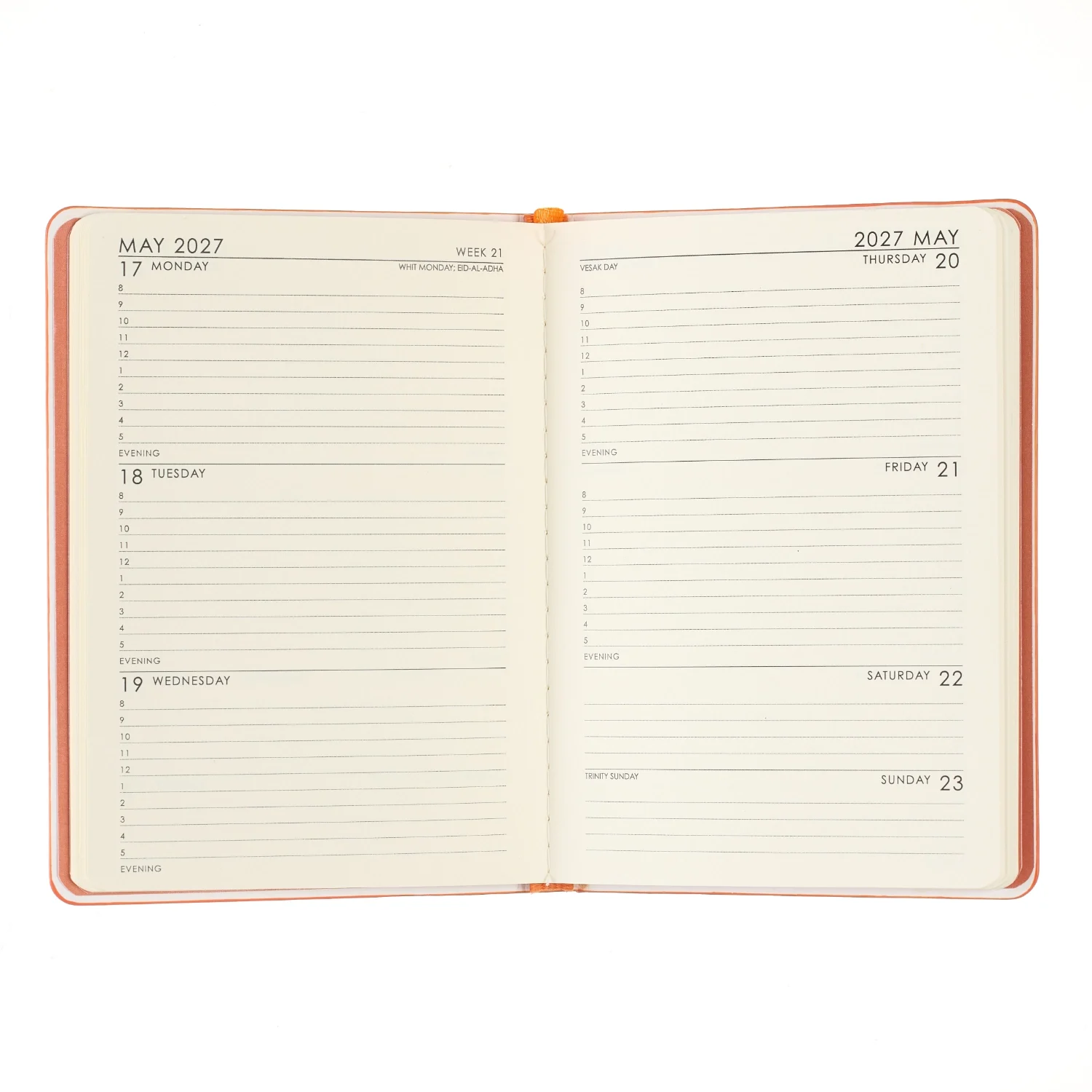 2027 Small Diary - Orange - Image 2